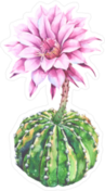 Watercolor Cactus with Pink Flower Sticker