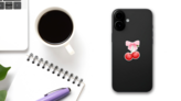 Watercolor Cherries Sticker on a Phone (New) example