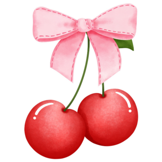 Watercolor Cherries Sticker