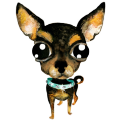 Watercolor Chihuahua Sticker