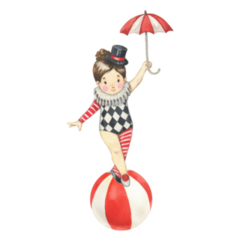 Watercolor Circus Clown Standing Sticker