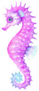 Watercolor Colorful Seahorse Sticker