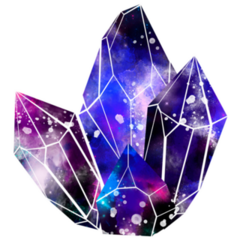 Watercolor Cosmic Crystal Sticker