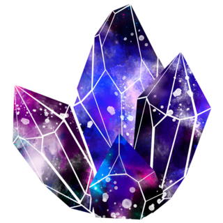 Watercolor Cosmic Crystal Sticker