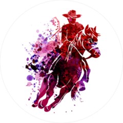 Watercolor Cowboy Sticker