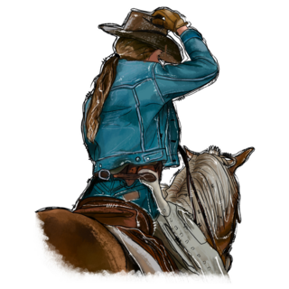 Watercolor Cowgirl On Horse Sticker