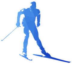 Watercolor Cross-country Skiing Sticker