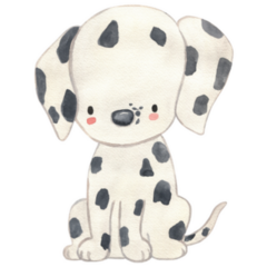 Watercolor Dalmatian Kids Sticker