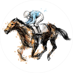 Watercolor Derby Horse Sticker