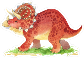 Watercolor Dinosaur Sticker