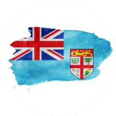 Watercolor Fiji Flag Sticker