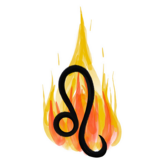 Watercolor Fire Sign Leo Zodiac Sticker