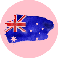 Watercolor Flag Background Australia Sticker