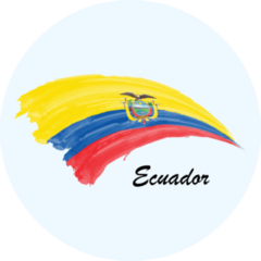 Watercolor Flag Ecuador Sticker