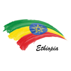 Watercolor Flag Ethiopia Sticker
