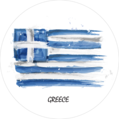 Watercolor Flag Of Greece Sticker
