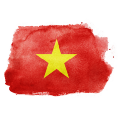 Watercolor Flag Vietnam Sticker