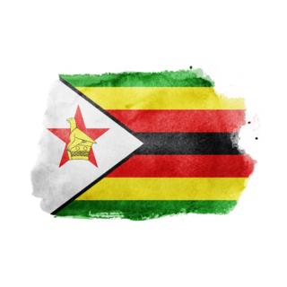 Watercolor Flag Zimbabwe Sticker