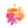 Watercolor Flip-flops And Summer Vibes Sticker