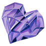 Watercolor Glass Heart Crystal Sticker
