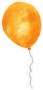 Watercolor Golden Balloon Sticker