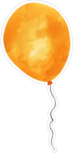 Watercolor Golden Balloon Sticker