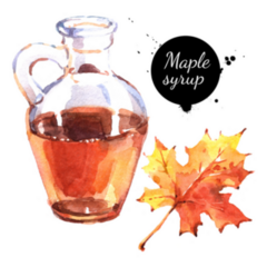 Watercolor Hand Drawn Maple Syrup Canada Leaf Colorful Sticker