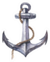 Watercolor Hand Drawn Nautical Anchor Sticker