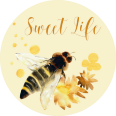 Watercolor Hand Drawn Sweet Life Bee Sticker