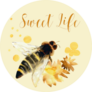 Watercolor Hand Drawn Sweet Life Bee Sticker