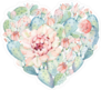 Watercolor Heart Cactus Sticker