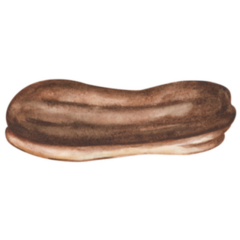 Watercolor Illustration Chocolate Eclair Sticker