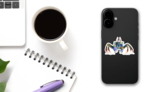 Watercolor Illustration Of A Sea Crab Sticker on a Phone (New) example