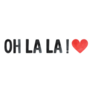Watercolor Illustration Of French Phrase oh La La! Sticker