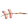 Watercolor Illustration Of Fried Sausages On A Stick Sticker