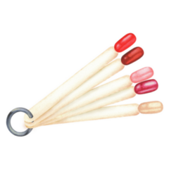 Watercolor Illustration Palette Of Nail Polish Color Samples Sticker