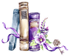 Watercolor Illustration Pile Of Old Books With Pansies Sticker