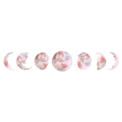 Watercolor Illustration: Pink Moon Phases Sticker