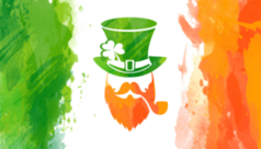 Watercolor Irish Flag With Leprechaun Sticker