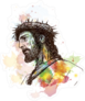 Watercolor Jesus Sticker