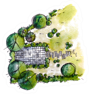 Watercolor Landscape Illustration Sticker