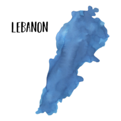 Watercolor Lebanon Sticker