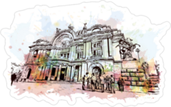 Watercolor Mexico City Sticker
