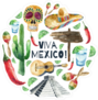 Watercolor Mexico Landmarks Sticker
