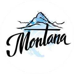 Watercolor Mountains Montana Sticker