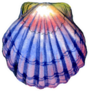 Watercolor Ocean Shell In Color Sticker