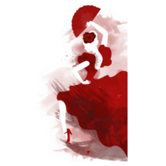 Watercolor Of Passionate Flamenco Dancer Spain Sticker