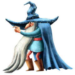 Watercolor Old Wizard Sticker