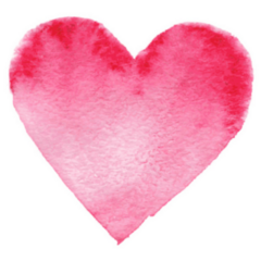 Watercolor Painted Red Heart Sticker
