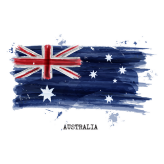 Watercolor Painting Flag Of Australia Sticker